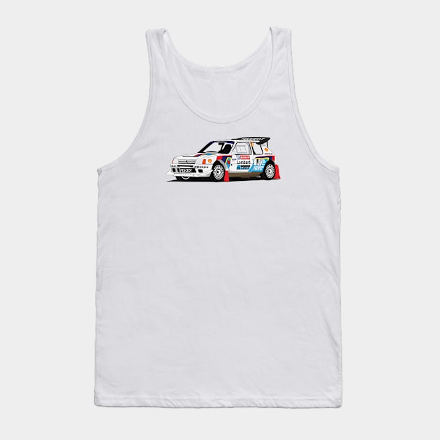 Peugeot 205 Group B Tank Top by kindacoolbutnotreally